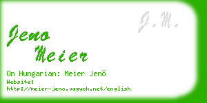 jeno meier business card